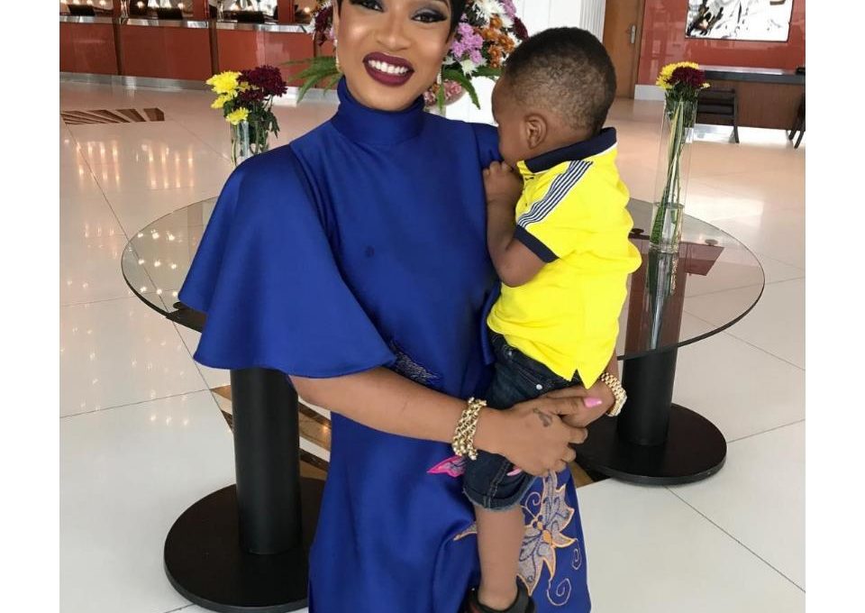 Tonto Dikeh Steps Out Looking Stylish Alongside Her Son