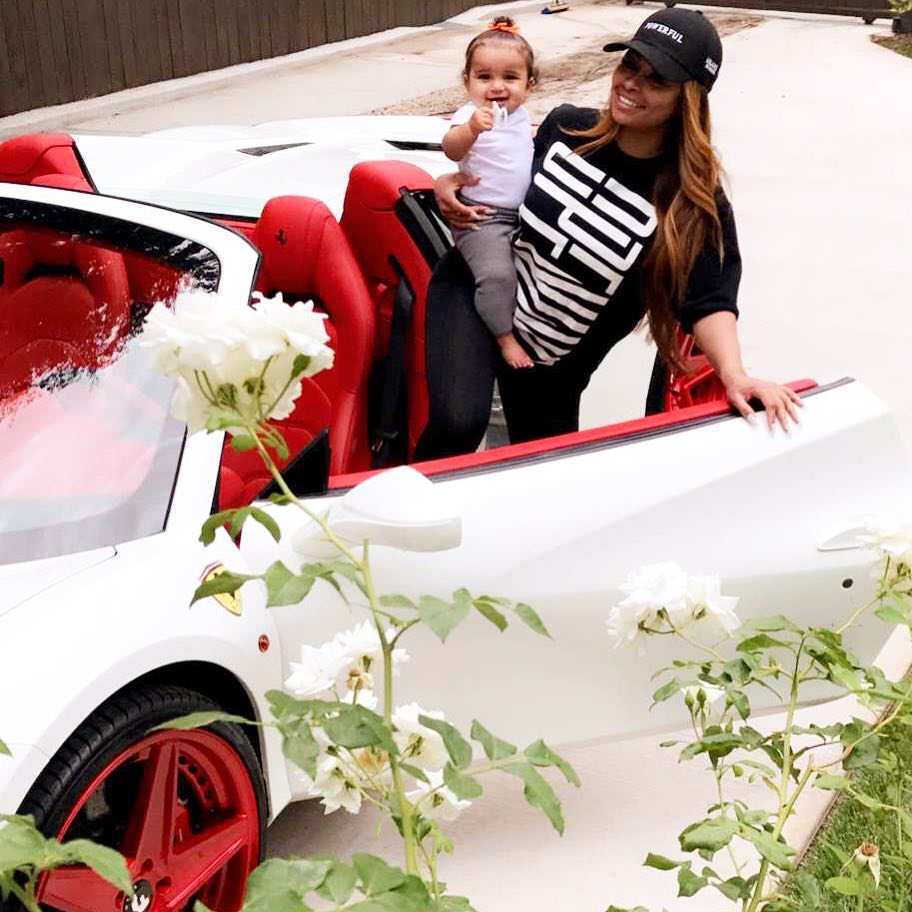 Blac Chyna Shows Off Her New 2017 Ferrari 488 Spider With Forgiato Wheels (3)