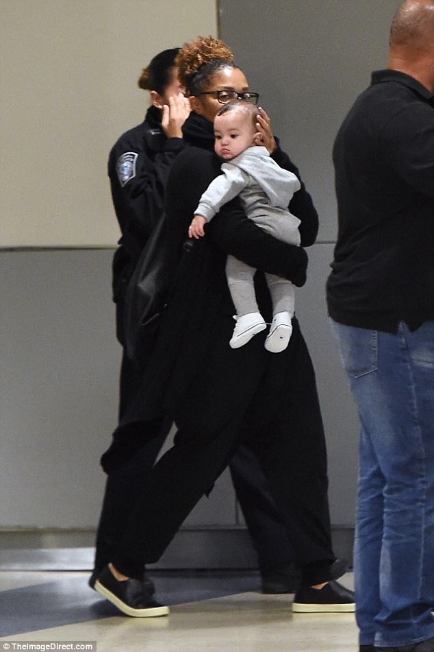 Janet Jackson Doting Over Son Eissa As She Takes Him On First Trip To United States (4) 