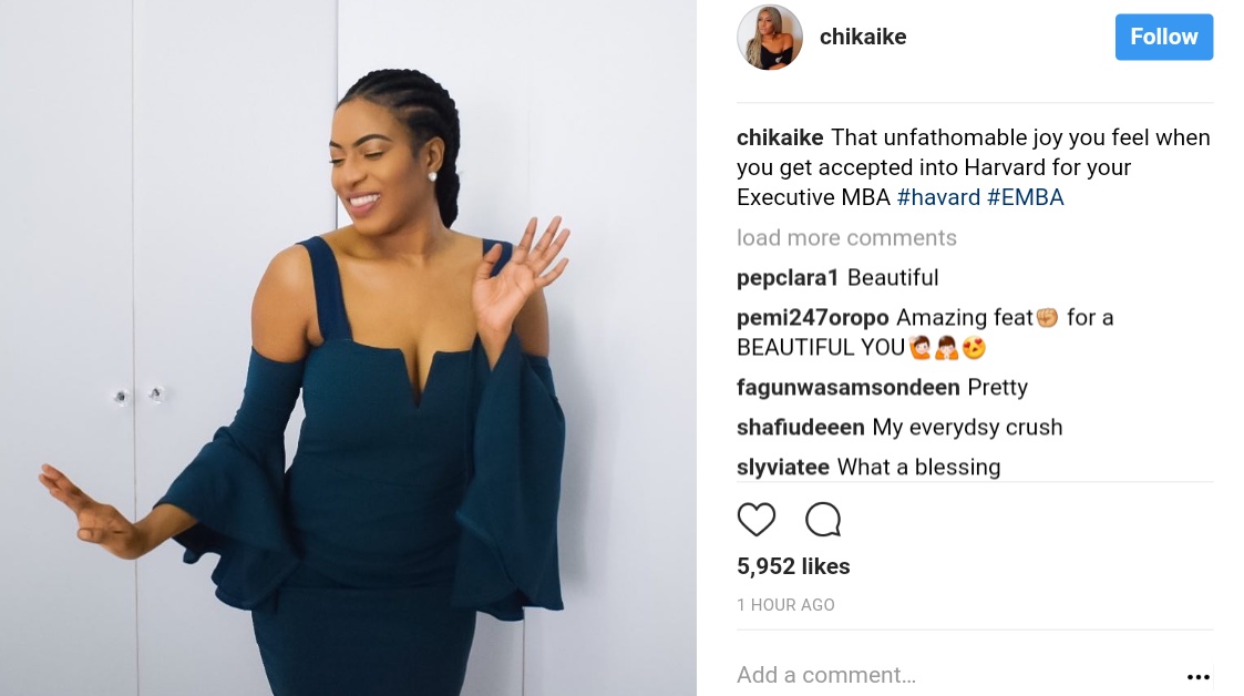 Chika Ike Has Announced She's Been Accepted Into Harvard Business School For Her Masters After 5 Years Of Getting Rejected (3)