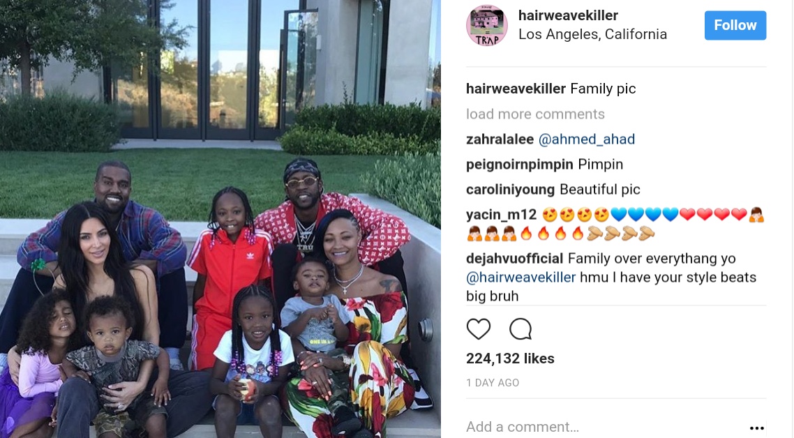 Kim Kardashian And Kanye West Fun Family Photo Alongside 2Chainz (1) 