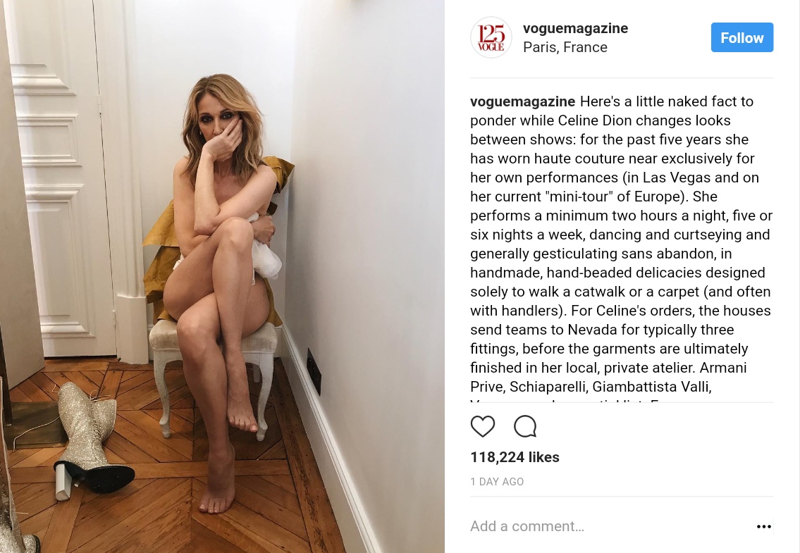 Celine Dion Poses Naked For Vogue Magazine (1)