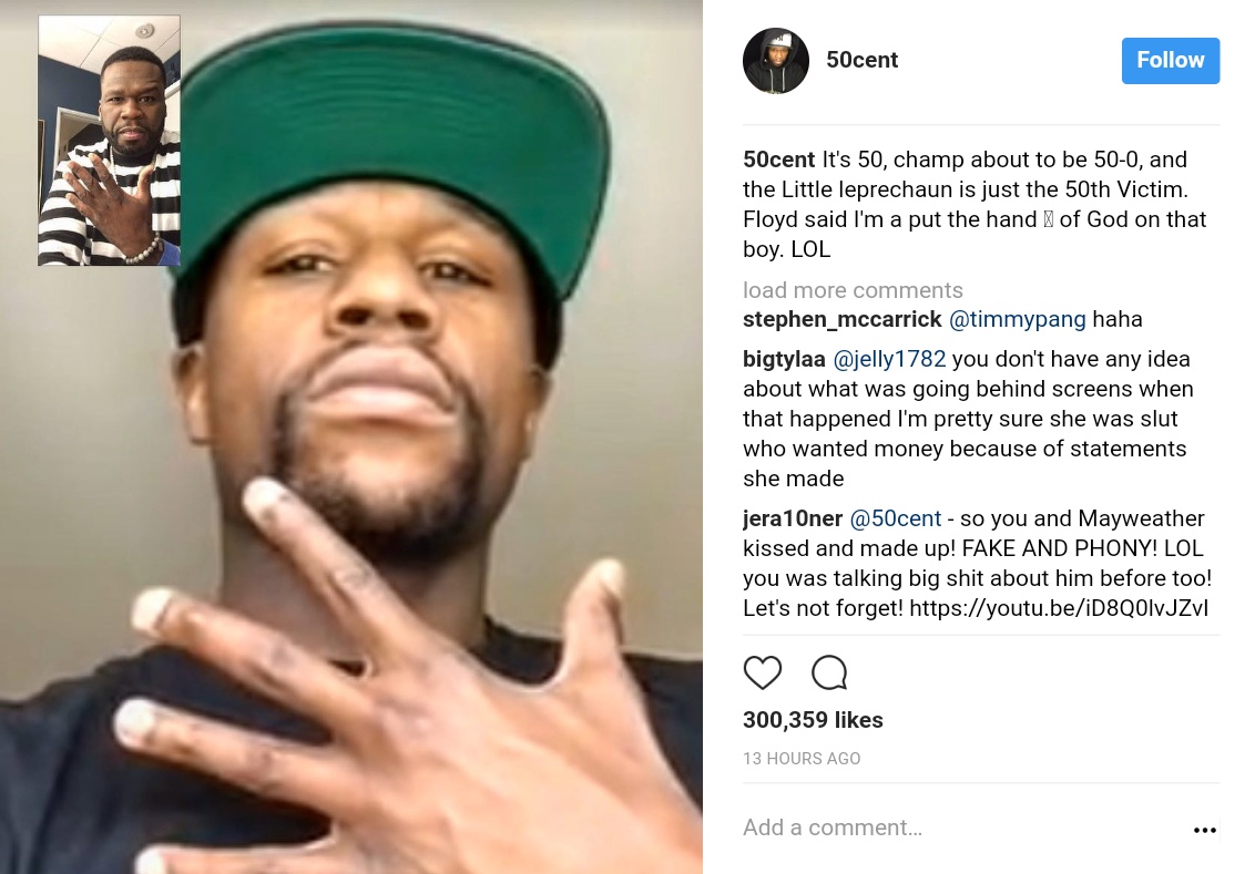 50 Cent Thinks Conor McGregor Is A Little Leprechaun Coming Full Speed Ahead (2) 