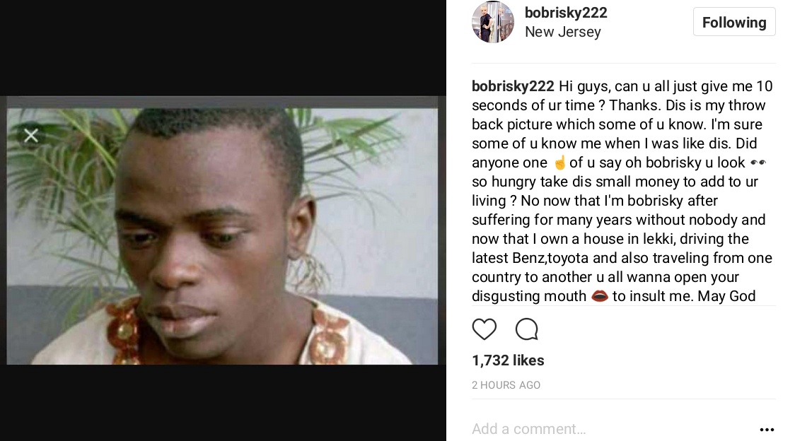 Bobrisky Shared Throwback Photo Of When He Was Suffering To Mock His Haters (1)