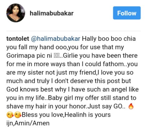 Halima Abubakar Thanks Wonderful Friend Tonto Dikeh For All The Love (2) 