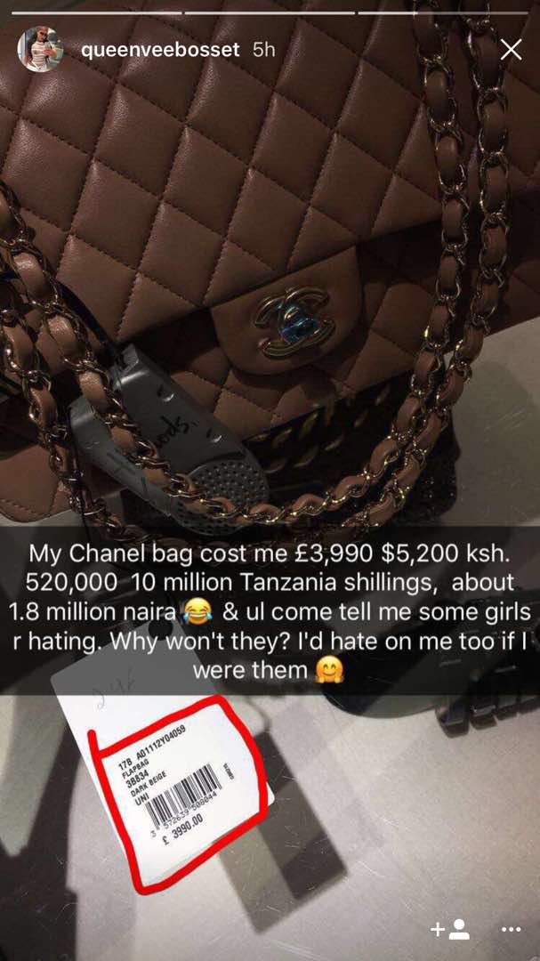 Vera Sidika Bragging About Her N1.8million Chanel Bag (1)
