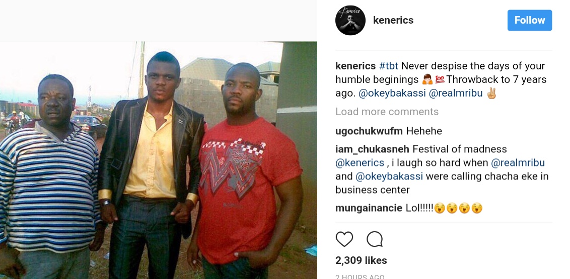 John Okafor Pictured Alongside Nollywood Stars Ken Erics And Okey Bakassi In Epic Throwback (1)