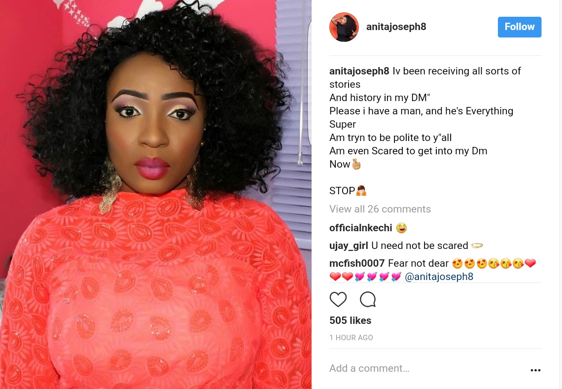 Anita Joseph Reacts After Men Troop In Numbers And Take Over Her DM (1)