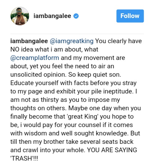 D'banj Slammed A Troll Who Told Him To Quit Music (2)