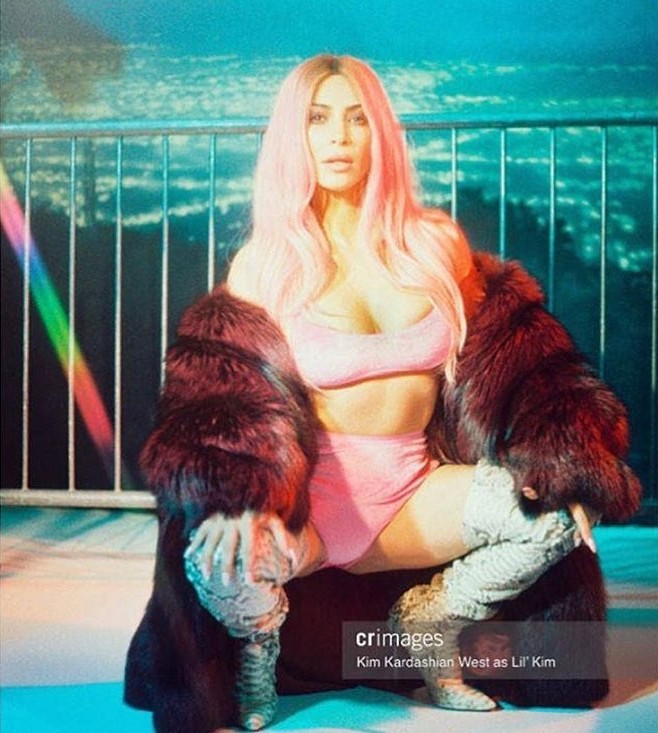 Kim Kardashian Channels Pamela Anderson And Lil' Kim For CR Fashion Book (2)