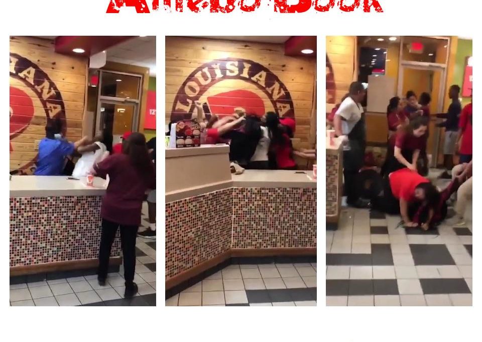 Brawl Between Employees And Customers At Popeyes In San Marcos Texas