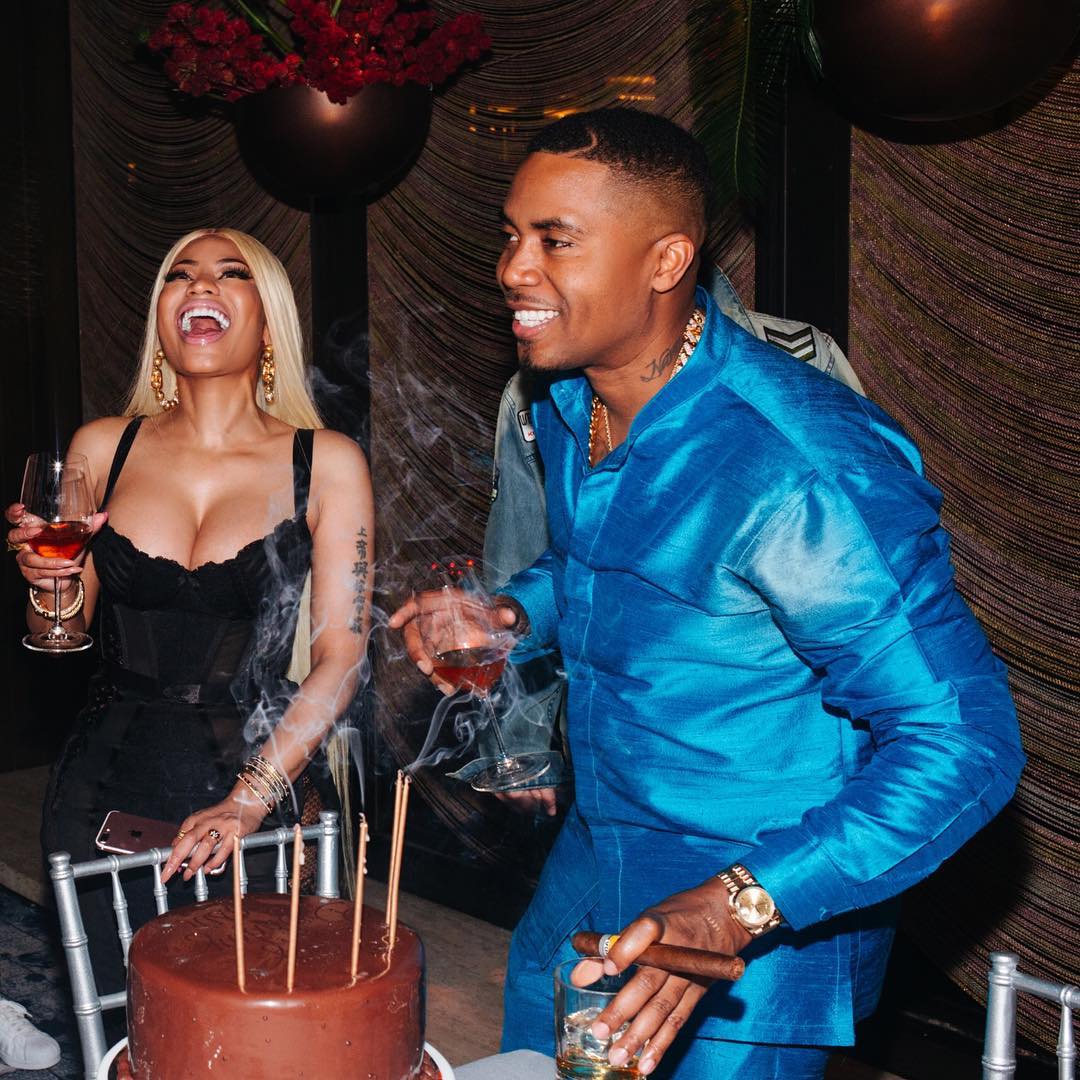 Nas And Nicki Minaj Cozy Up At His 44th Birthday Bash (3)