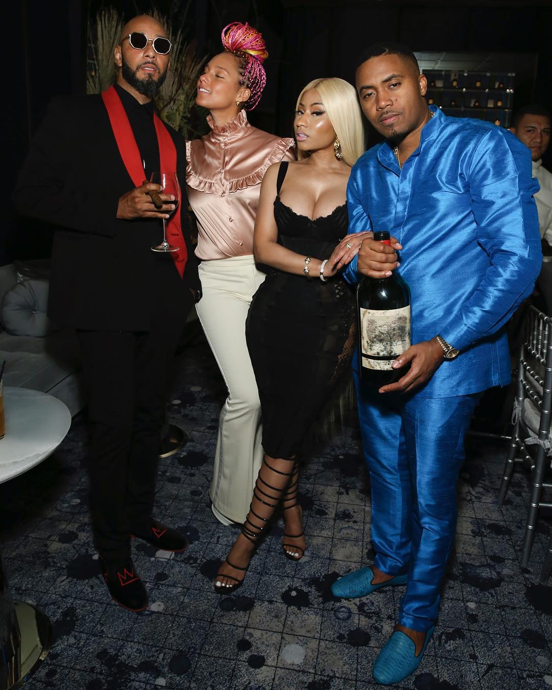 Nas And Nicki Minaj Cozy Up At His 44th Birthday Bash (2)