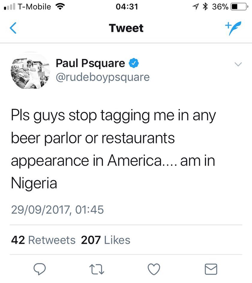 Peter Okoye Reacts After Brother Paul Shaded His US "Beer Parlor Or Restaurants" Appearances (1)