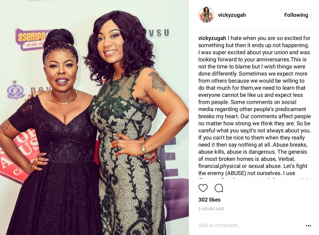 Vicky Zugah Shows Support For Afia Schwarzenegger After Marriage Crises (1)