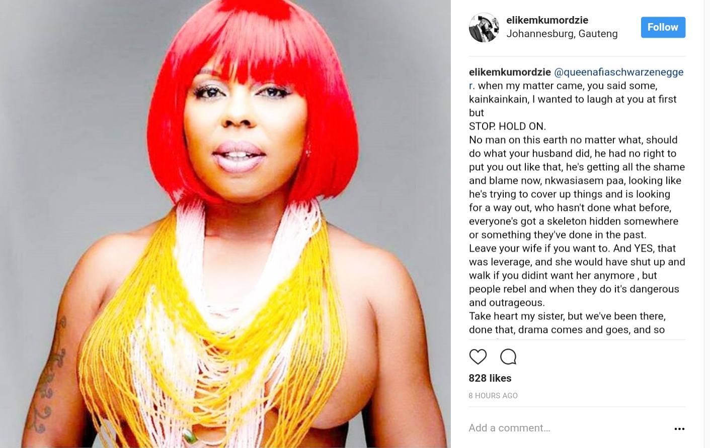 Afia Schwarzenegger Blasts Elikem Kumordzie As He Tried To Support Her (1)