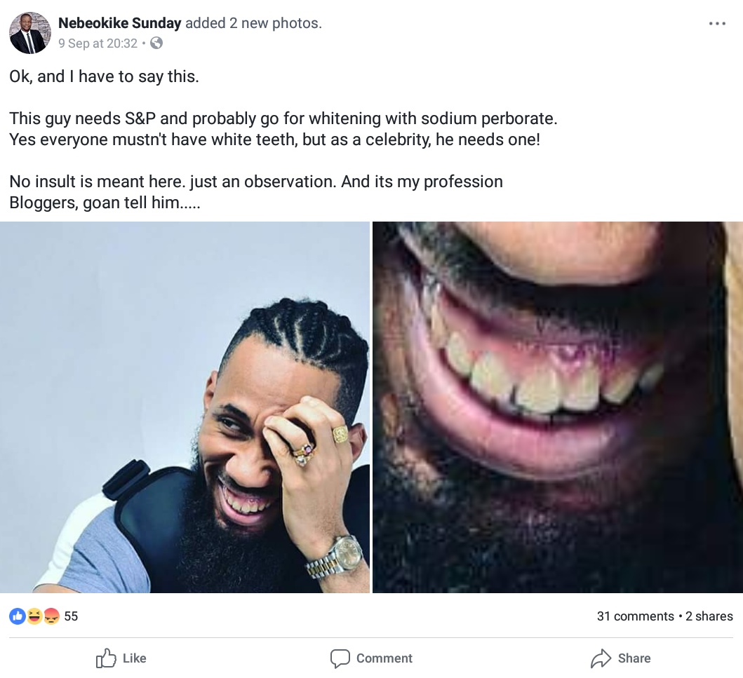Nigerian Dentist Nebeokike Sunday Thinks Phyno Needs To Whiten His Teeth (1)