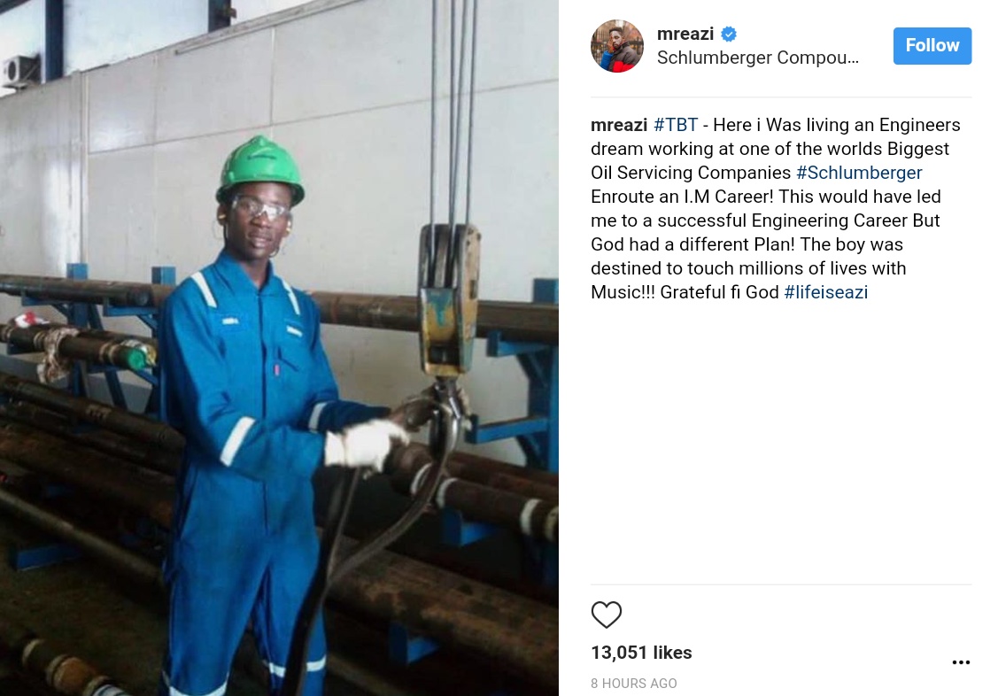 Mr Eazi Shared A Throwback Photo To Prove He Actually Left A N2Million Monthly Job At An Oil Company For Music (1)