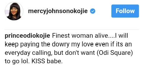 Pay Another Dowry Romantic Exchange Between Mercy Johnson And Prince Odi Okojie (1)
