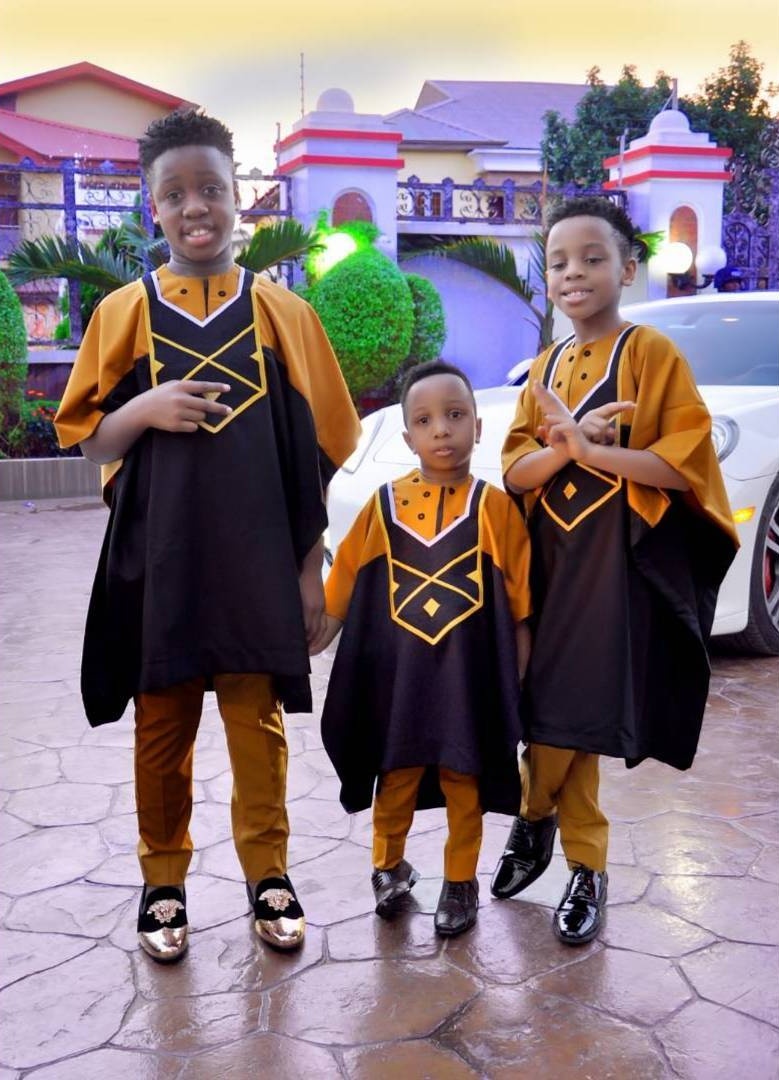 E-Money And His Three Sons Rock Matching Outfits (5)