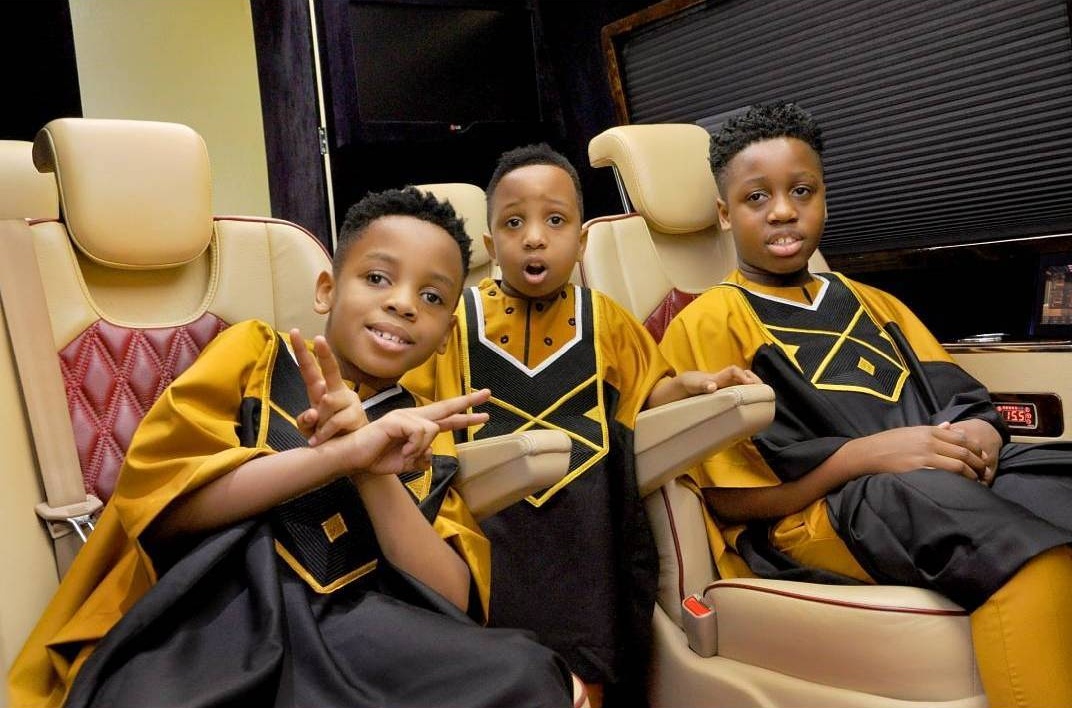 E-Money And His Three Sons Rock Matching Outfits (6)