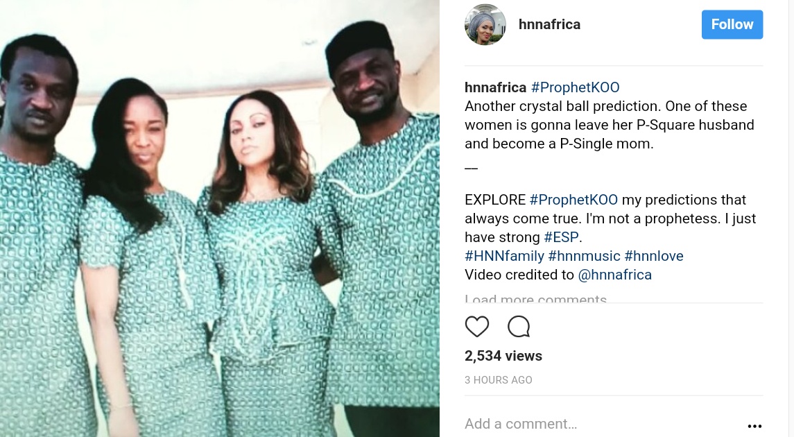 Kemi Olunloyo Predicts One Of These Women You’re Looking At Is Gonna Leave Her P-Square Husband (1)