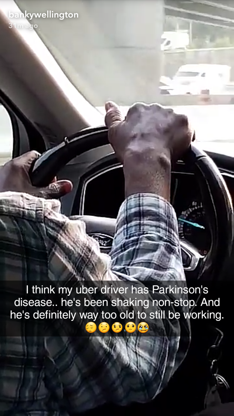 Banky W Is Concerned His Uber Driver Has Parkinson’s Disease (1)