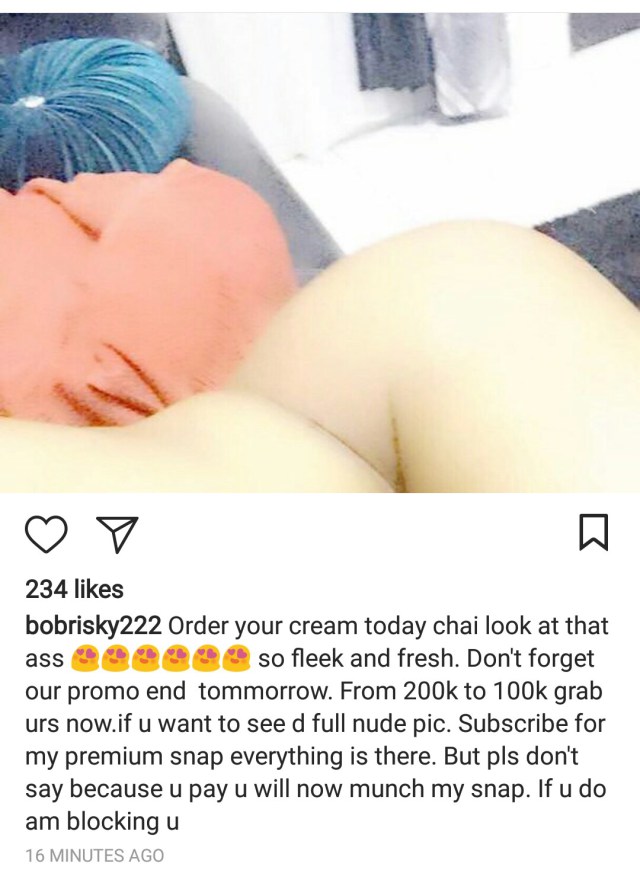 Bobrisky Shared His Butt Naked Photo While Advertising His Bleaching Cream (1)