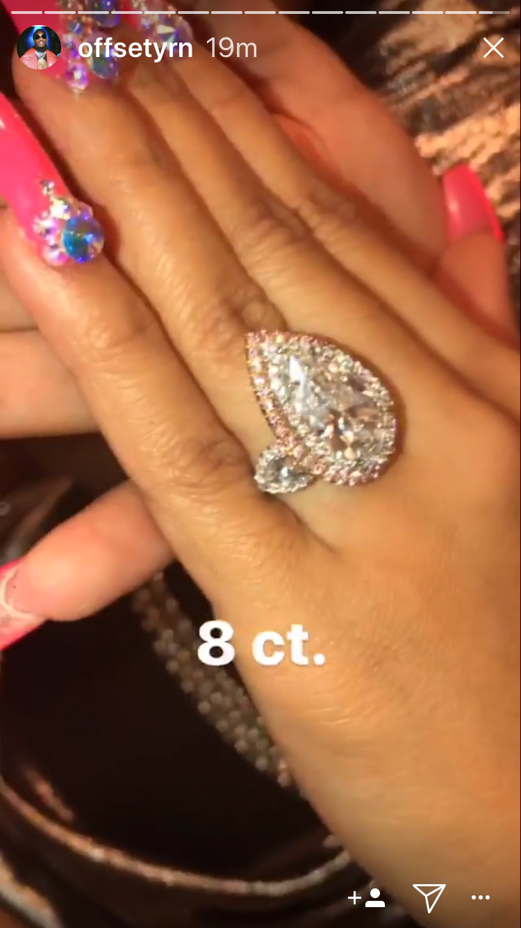 Cardi B Diamond Engagement Ring