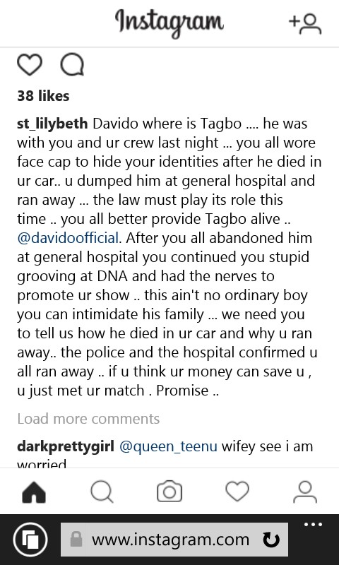 Caroline Danjuma Has Accused Davido Of Dumping The Body Of Tagbo At General Hospital (2)