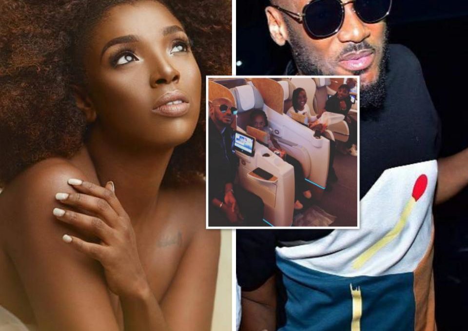 Annie Idibia Birthday Vacation: Tuface Alongside Wife And Kids Pictured On The Plane