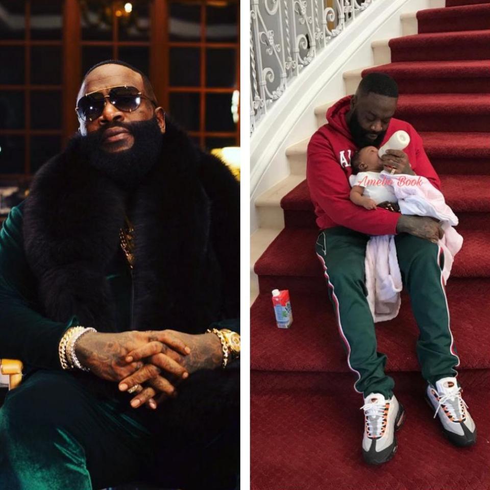 Rick Ross Bottle Feeding His Daughter