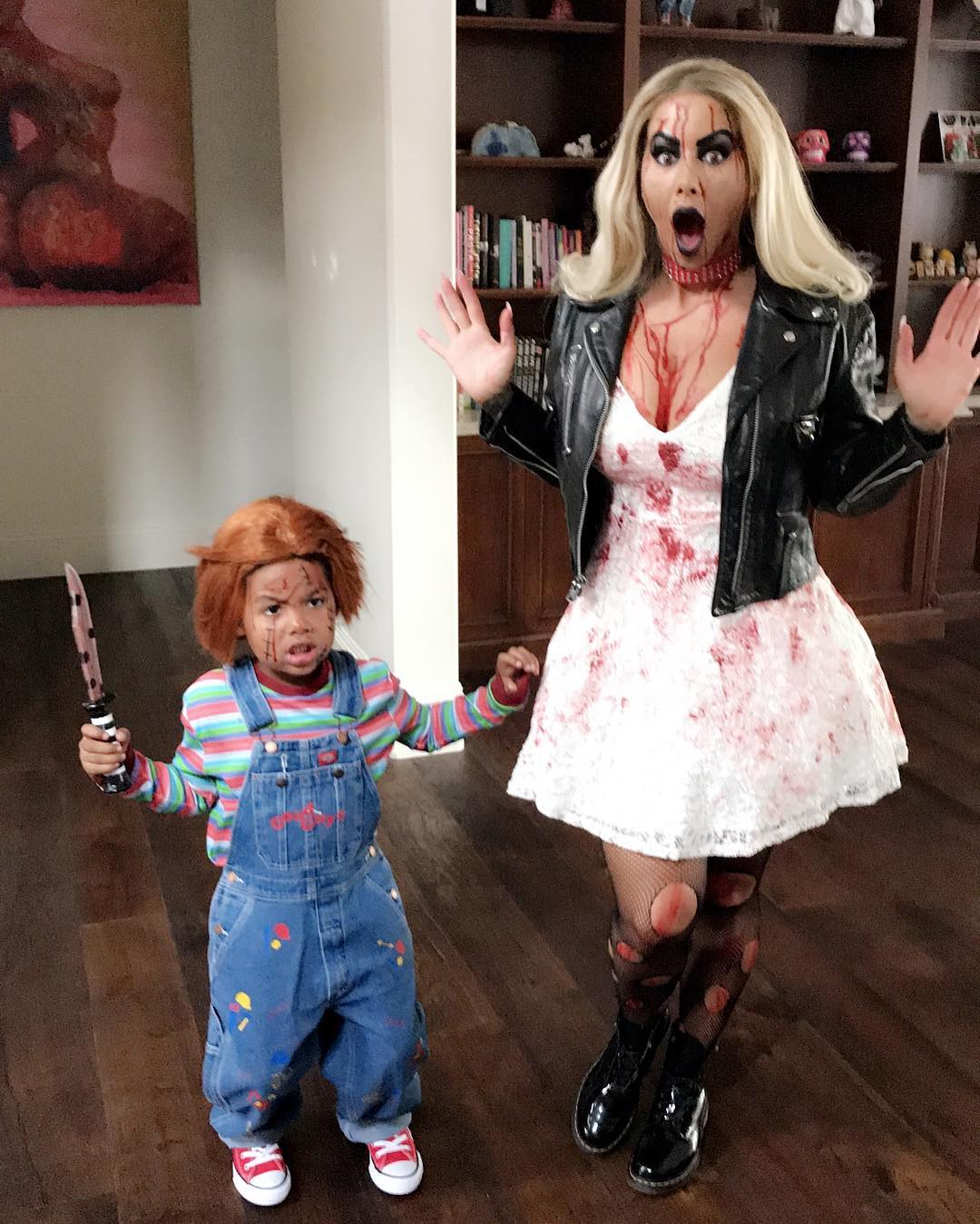 Amber Rose And Son Sebastian Channel Tiffany And Chucky For Halloween (2)