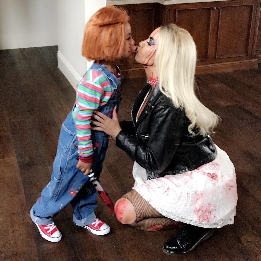 Amber Rose And Son Sebastian Channel Tiffany And Chucky For Halloween (3)