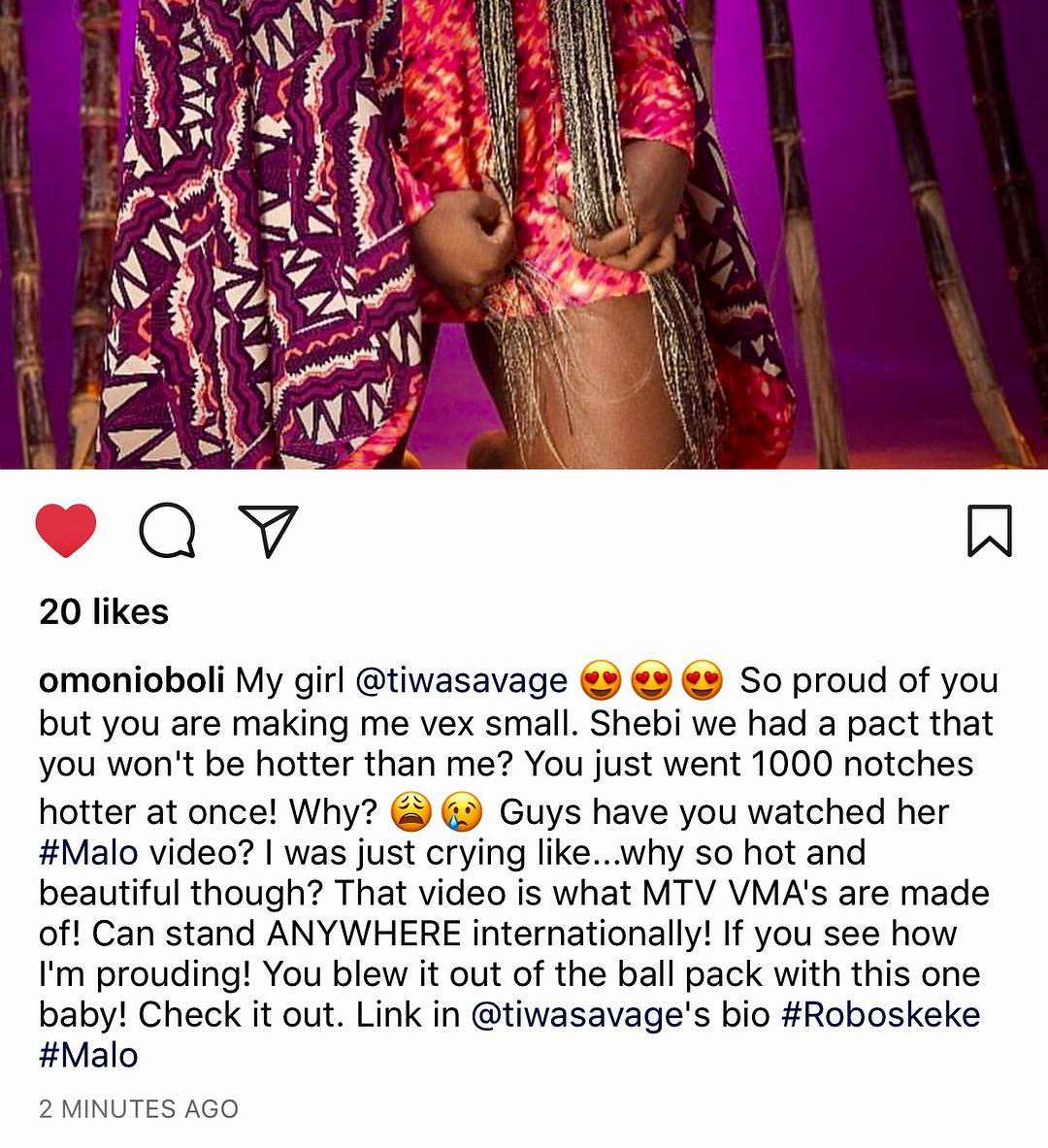 Omoni Oboli Appreciates Tiwa Savage Beauty (2)