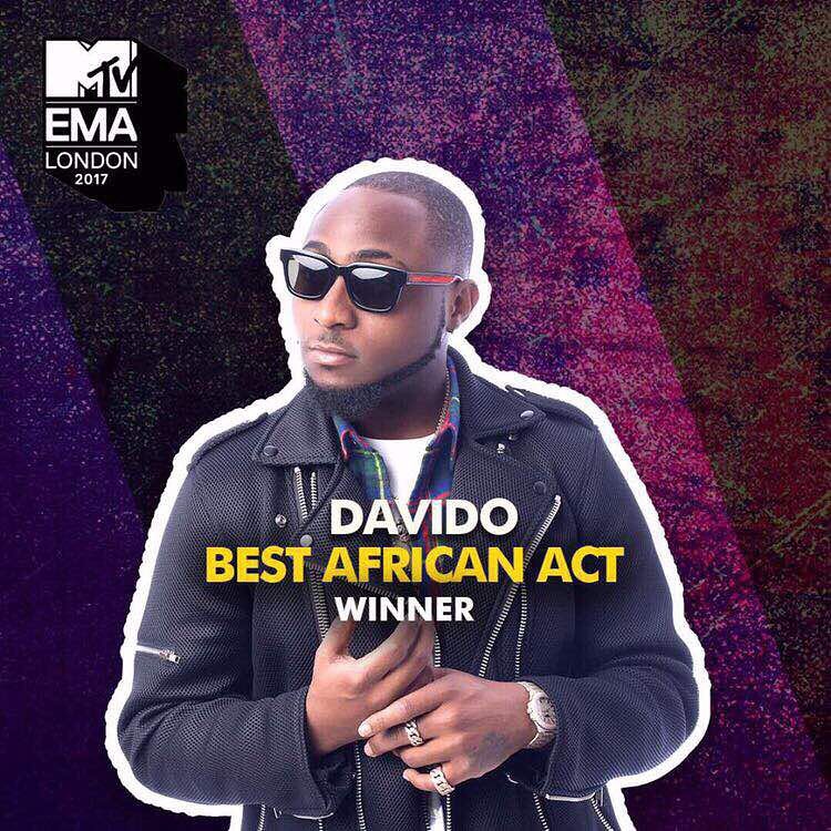 Davido’s Reaction After He Was Named MTV Best African Act 2017 (2)