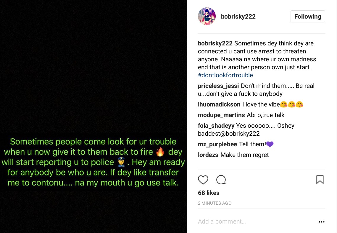 Bobrisky Blasts Rapper Eedris Abdulkareem (3)