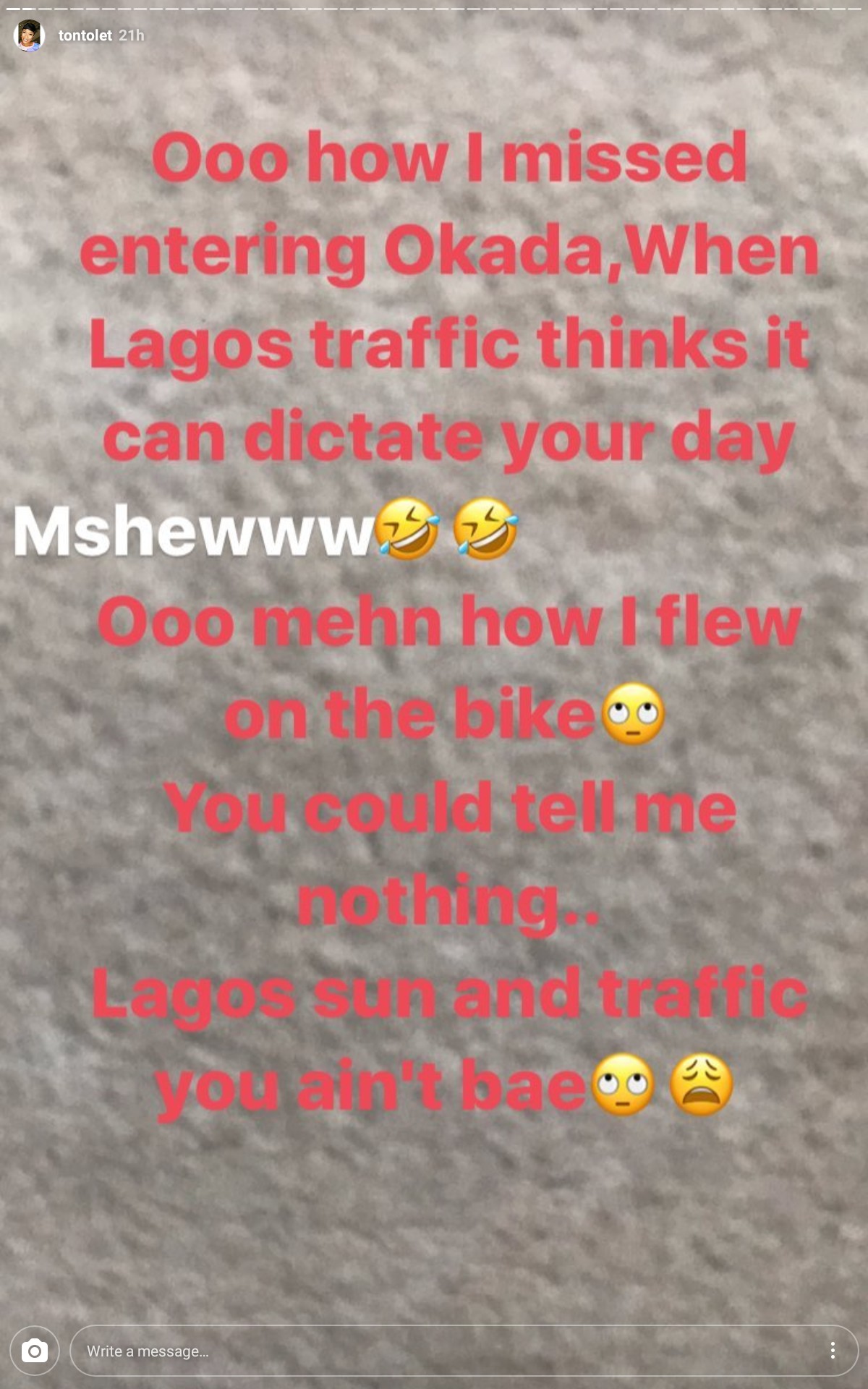 Tonto Dikeh Pictured On Okada To Cinema After Being Held By Traffic (5)