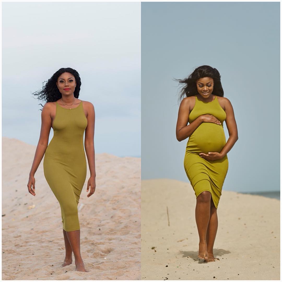 Yvone Nelson Returns To The Same Spot Rocking Same Outfit As When Pregnant (2)