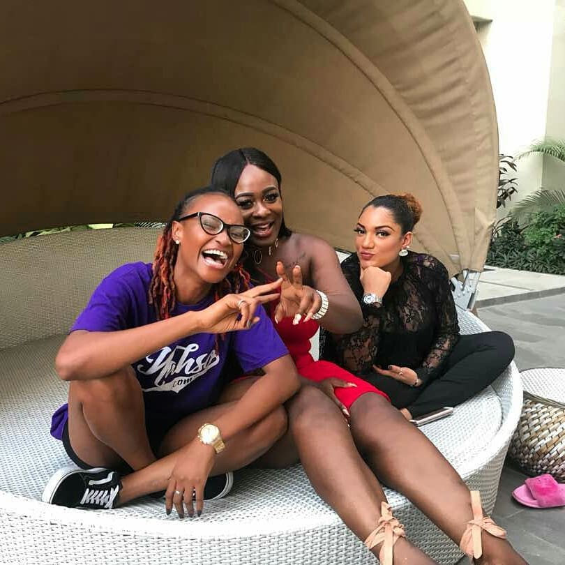 Ex Big Brother Naija Stars Marvis Nkpornwi Caught On Camera Laughing Uncontrollably Alongside Gifty Powers And Uriel Oputa On Girls Day Out (3)