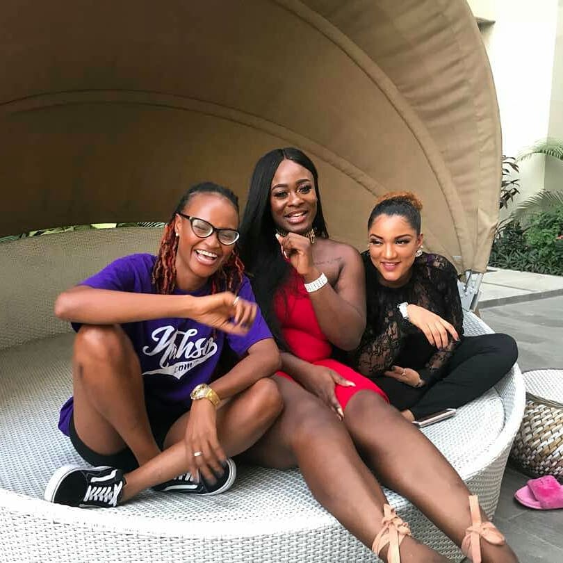 Marvis Nkpornwi Laughing Uncontrollably Alongside Gifty Powers And Uriel Oputa