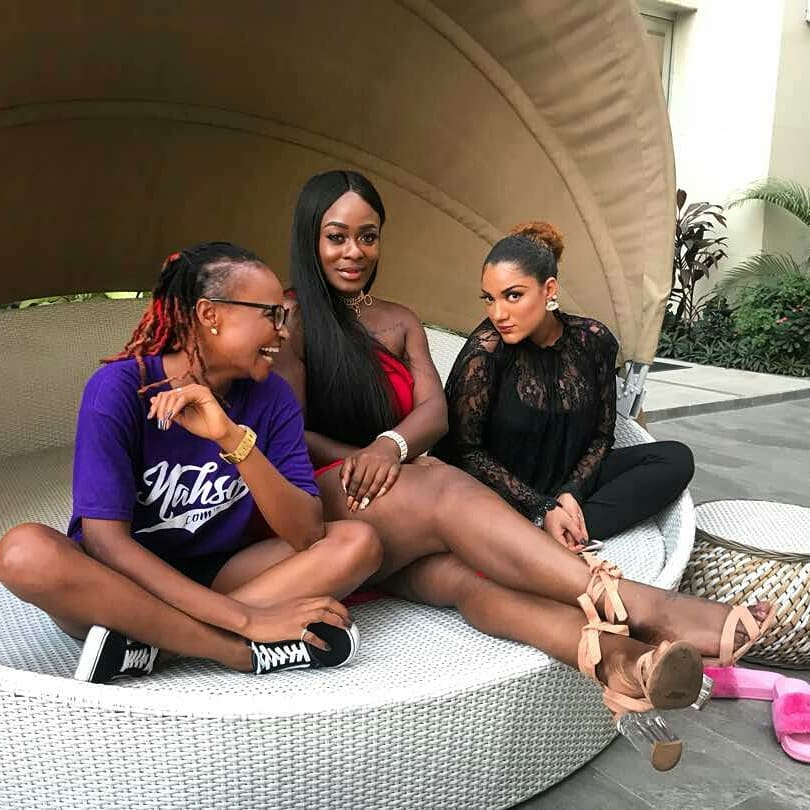 Ex Big Brother Naija Stars Marvis Nkpornwi Caught On Camera Laughing Uncontrollably Alongside Gifty Powers And Uriel Oputa On Girls Day Out (2)