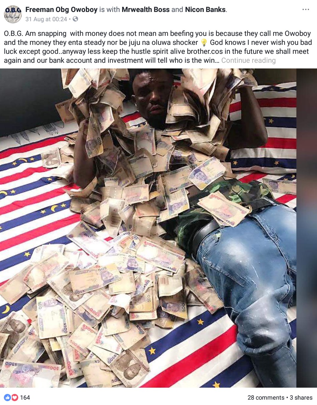 Freeman Obg Owoboy The Nigerian Man Who Sleeps On Money (3)