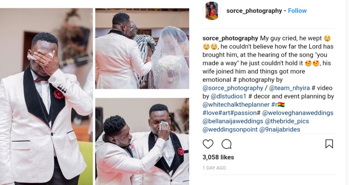 Ghanaian Groom Wept On His Wedding Day After Hearing The Song "You Made A Way" (2)