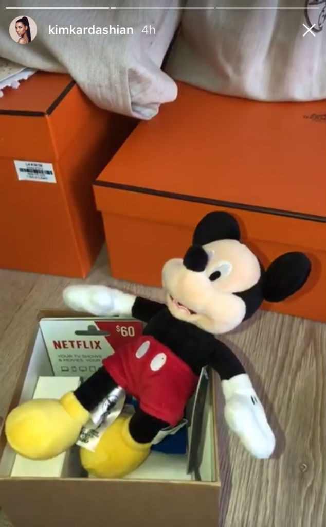 Kanye West Gave Kim Kardashian Disney Mickey Toy, Apple Headphones And More Stocks For Christmas (2)