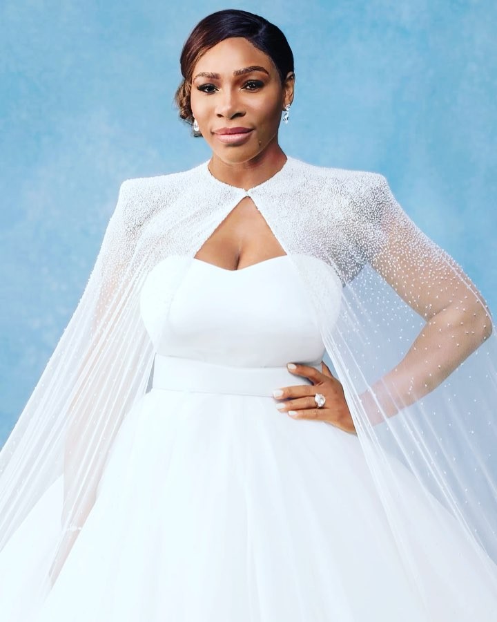 Serena Williams Models Her Wedding Gown For February/March Edition Of Brides Magazine (3)