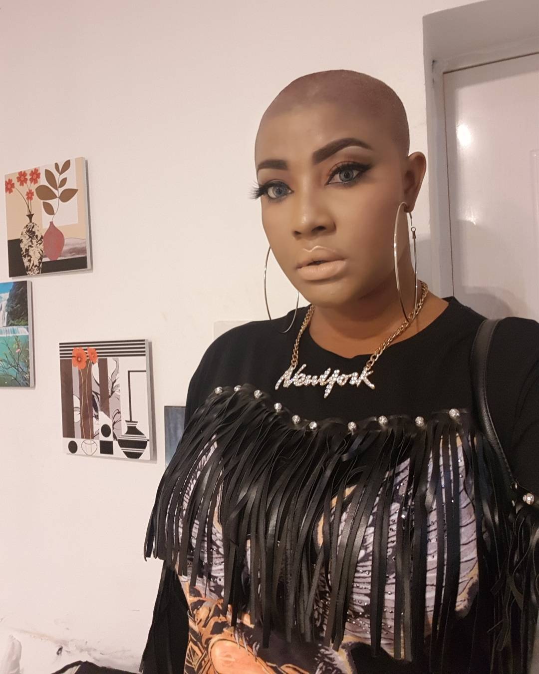 Angela Okorie Unveils New Bald Look (6)