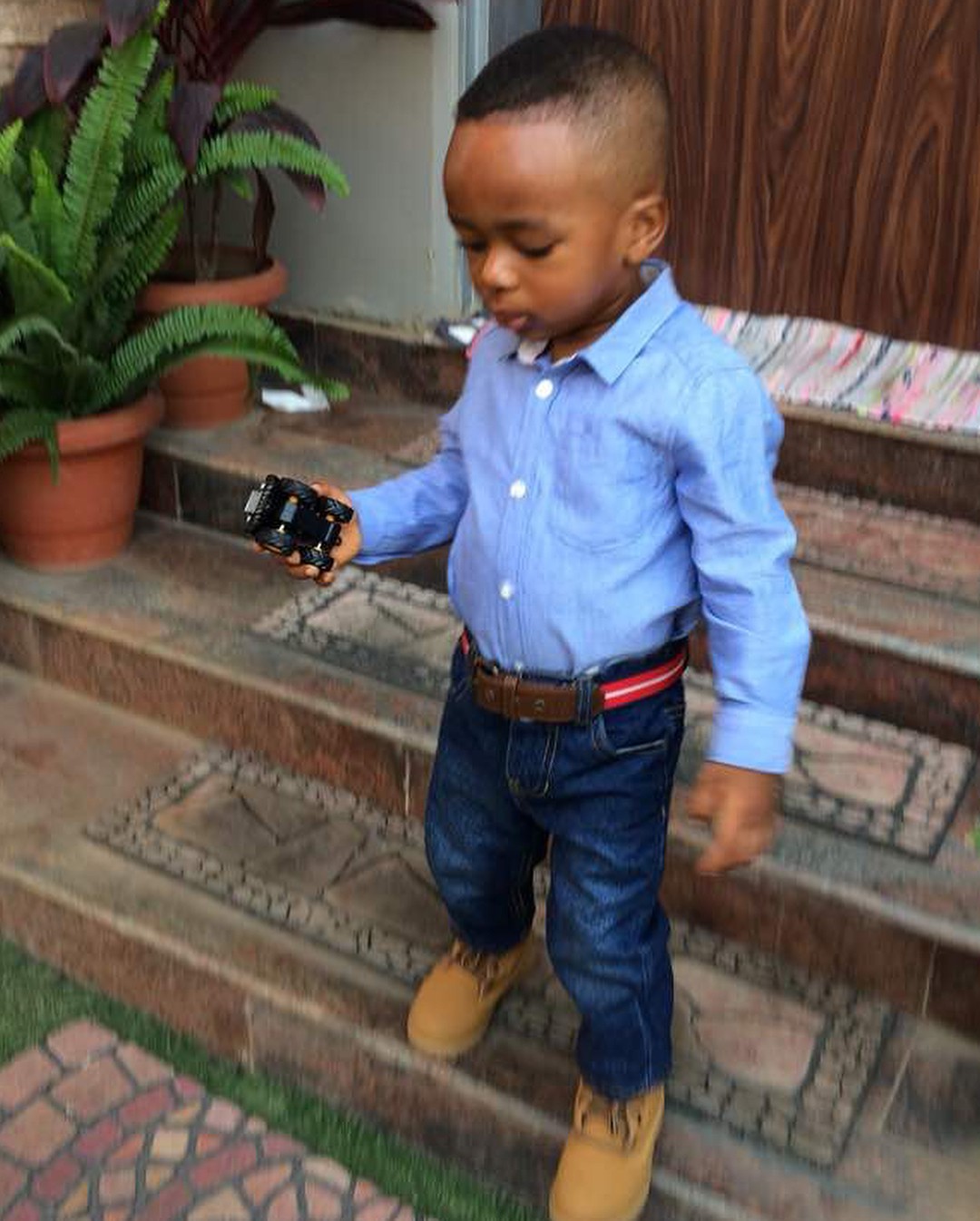 Tonto Dikeh Son Resumes First Day Of School