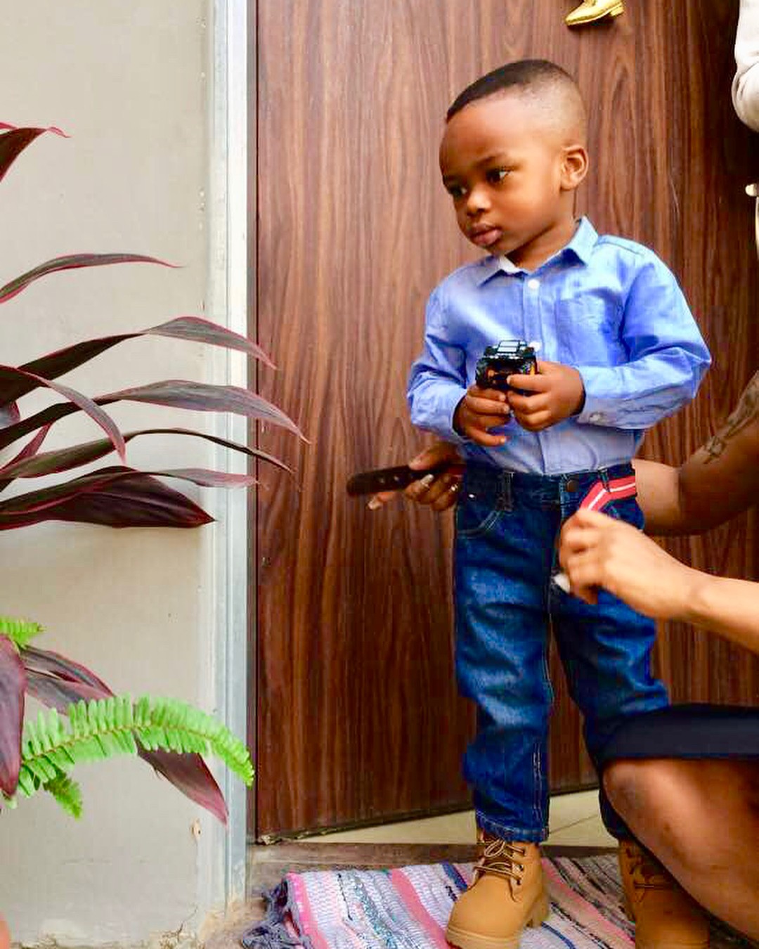 Tonto Dikeh Son Resumes First Day Of School (3)