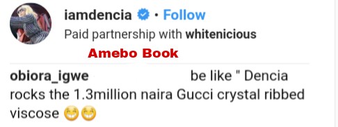 Dencia Slammed Man Who Said She Was Rocking N1.3M Gucci (2)